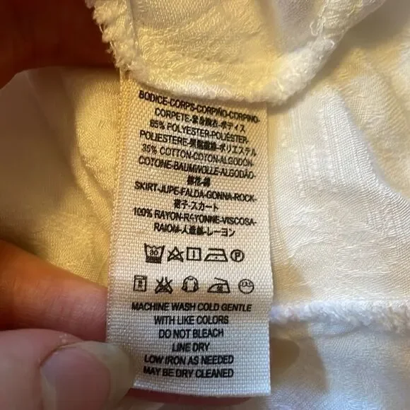 Free People Fiesta Lace Mini Dress White M - Picture 6 of 10